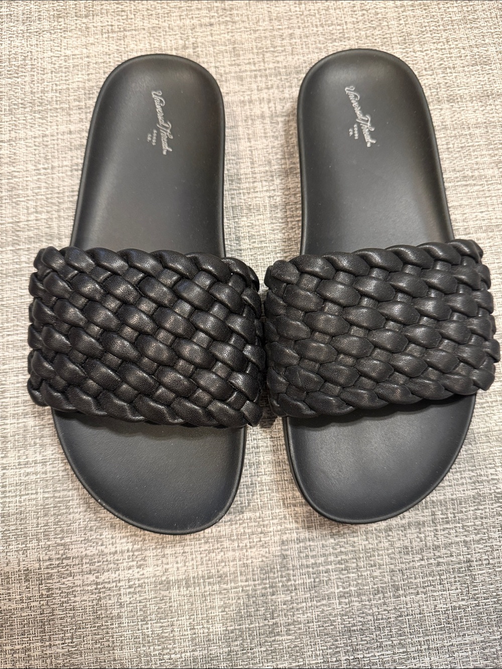 Women’s Black Braided Slide Sandals - Universal Thread